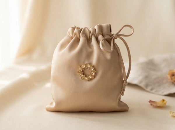 Champagne Keepsake silk pouch