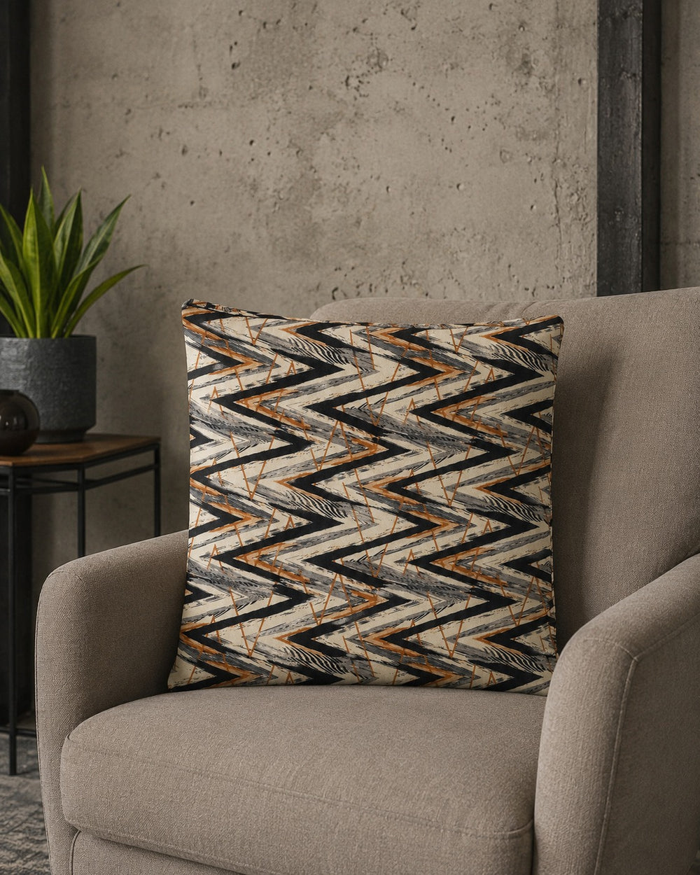 Chevron Nomad silk cushion cover