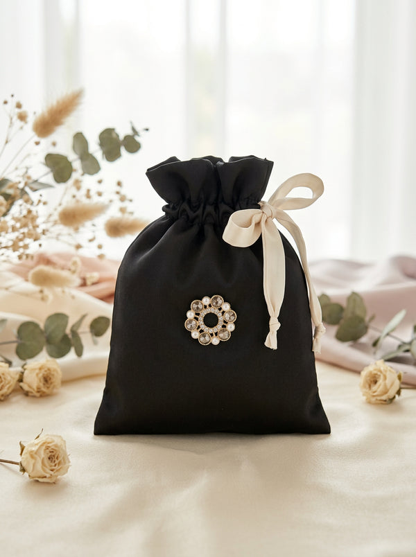 Onyx Reverie silk pouch