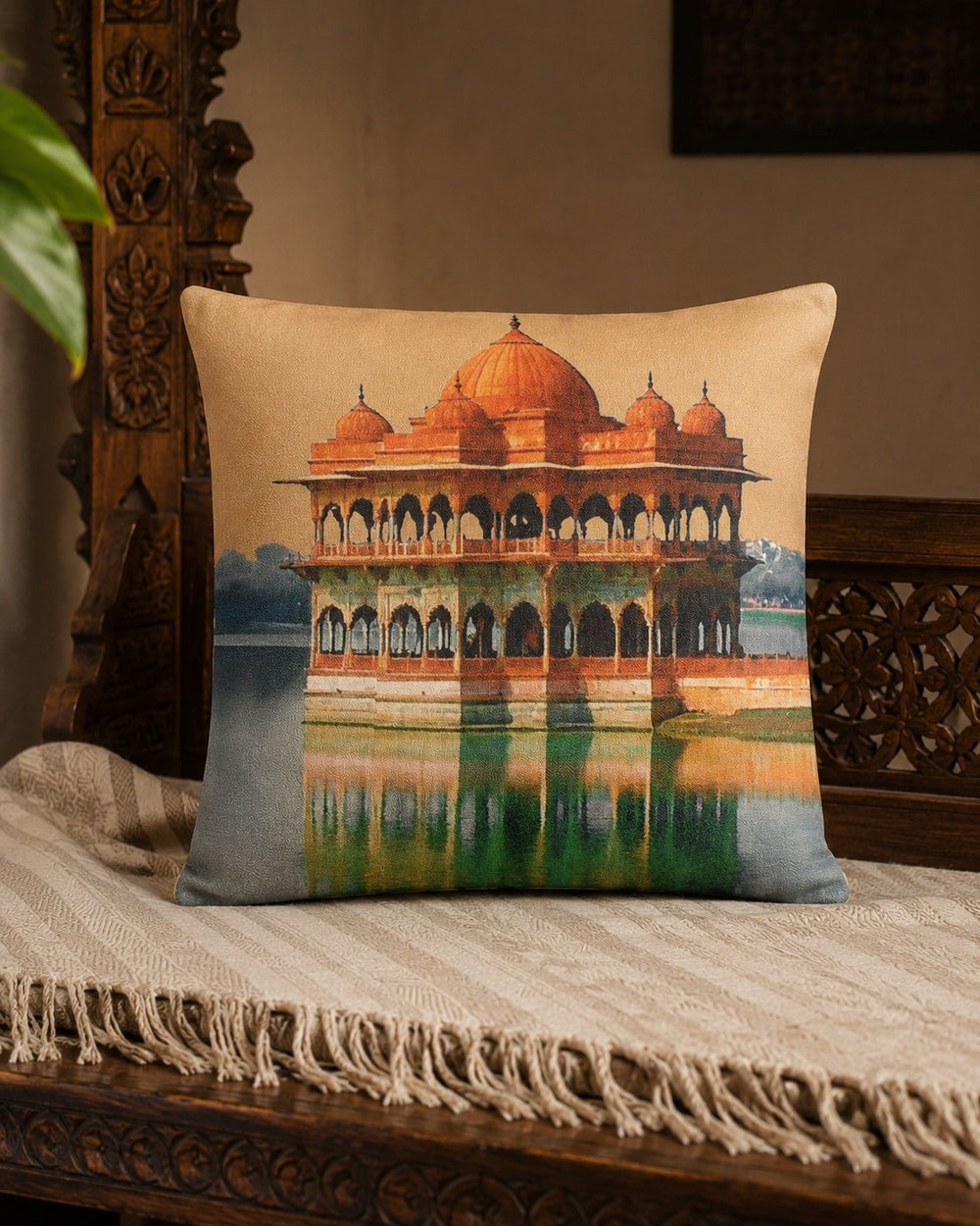 Palace Reverie silk cushion cover