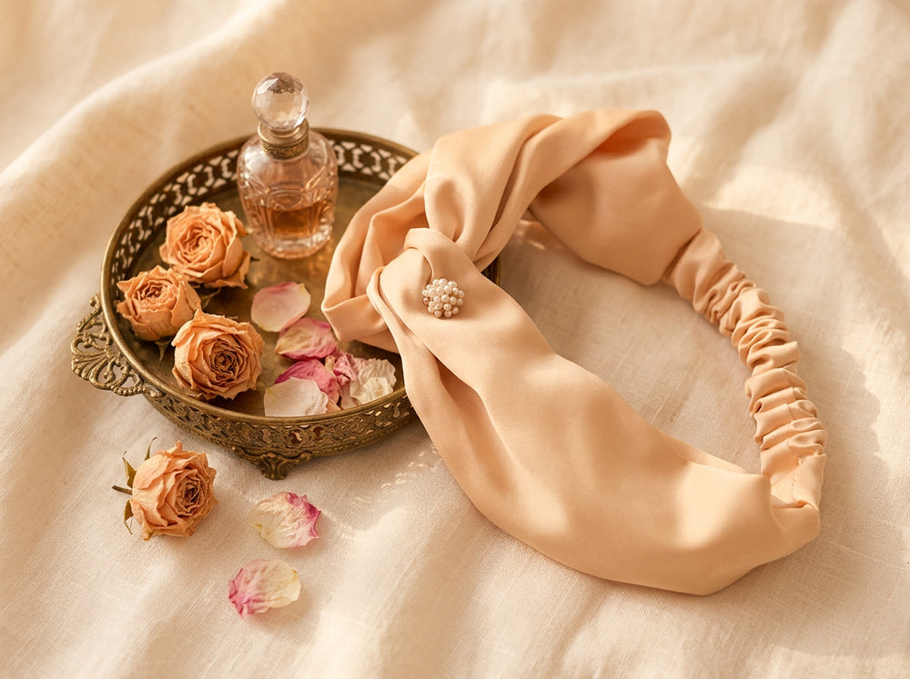 Peach Sorbet silk headband